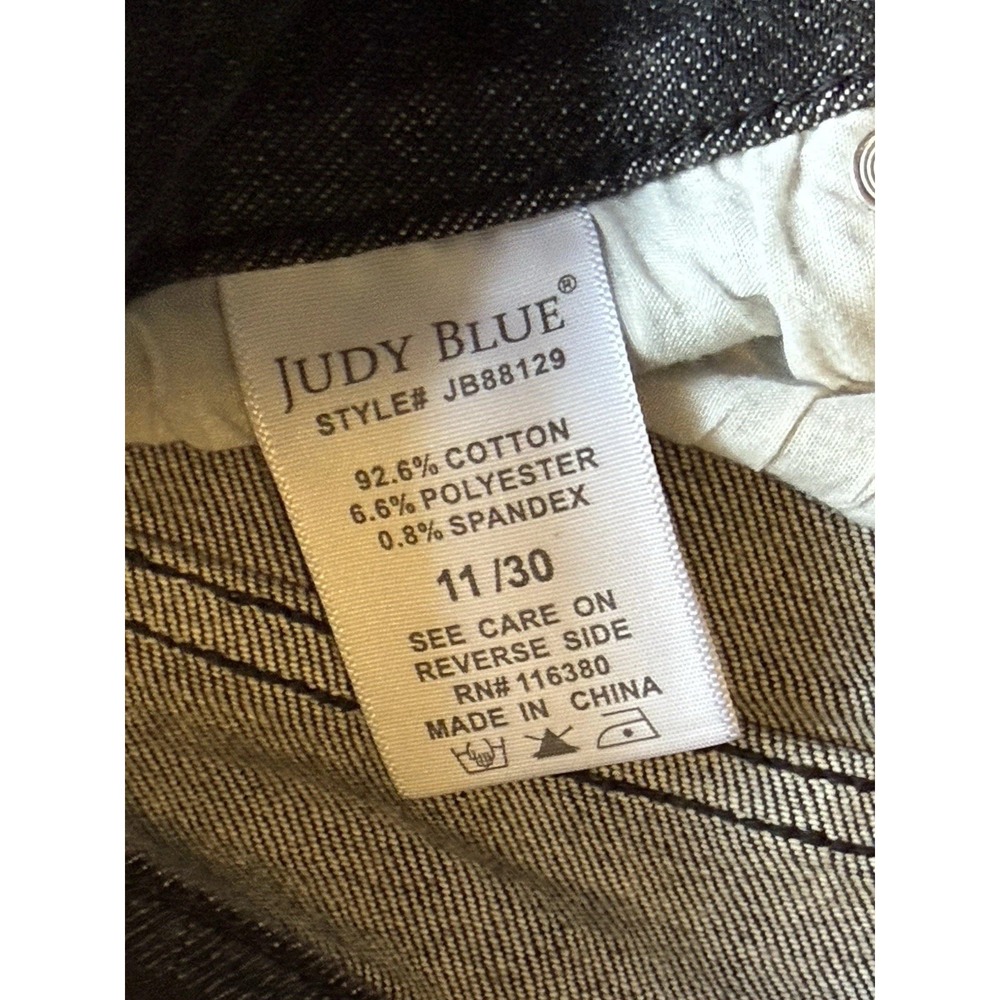Judy Blue Jeans Womens 11/30 Skinny Fit Distressed High Rise Button Fly Denim - Picture 6 of 6